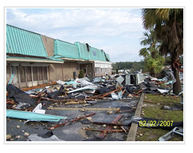Tornado destroyed the offices in DeLand
