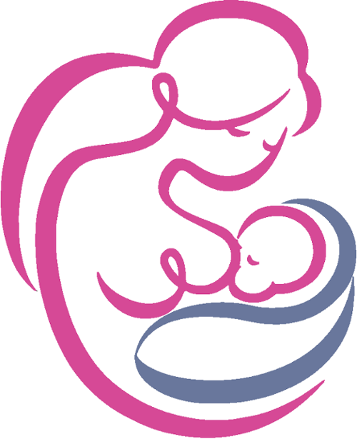 Art of a mother breastfeeding a baby.